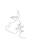 Couple Kissing Sketch | Lag din egen plakat