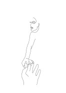 Holding Hands Line Art | Lag din egen plakat