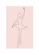 Pink Ballerina Dancing | Lag din egen plakat