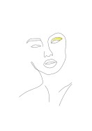 Abstract Face With Yellow Eyeshadow | Lag din egen plakat