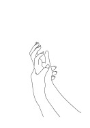 Two Hands Line Art | Lag din egen plakat