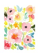 Flowers Watercolor Art | Lag din egen plakat