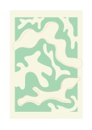 Green And Beige Abstract Art | Lag din egen plakat