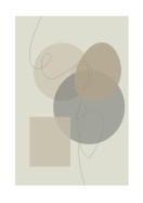 Shapes In Neutral Tones | Lag din egen plakat