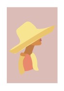 Woman In Sun Hat | Lag din egen plakat