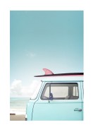 Vintage Car By The Ocean | Lag din egen plakat