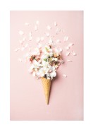 Flowers In Waffle Cone | Lag din egen plakat