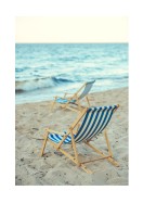 Beach Chairs By The Ocean | Lag din egen plakat