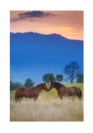 Horses In Mountain Landscape | Lag din egen plakat