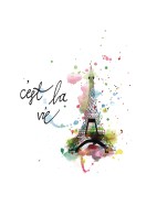 C'est La Vie Eiffel Tower Art | Lag din egen plakat