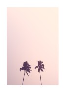 Palm Tree Silhouettes Against Pink Sky | Lag din egen plakat